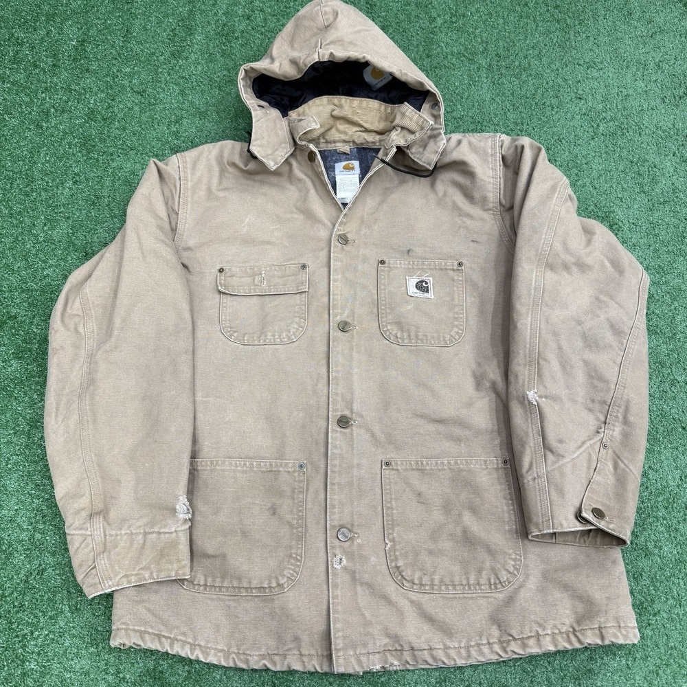Vintage Carhartt Chore Coat Mens LT  Blanket Lined C02 SDL USA